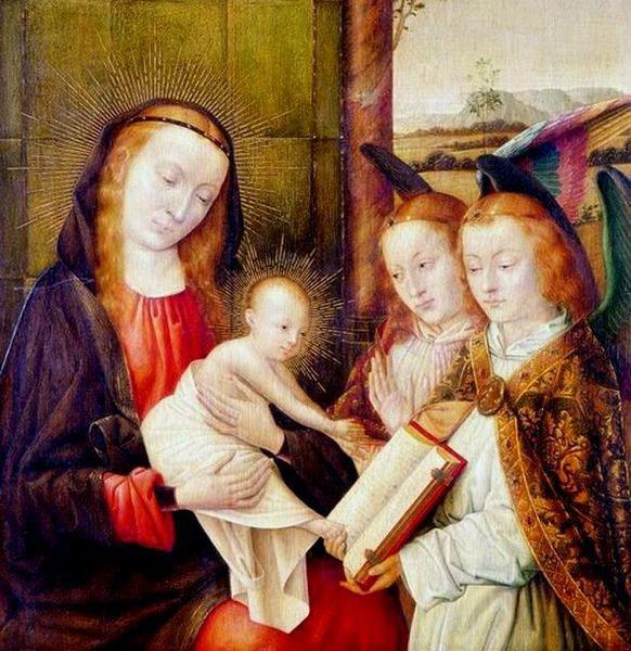Jan provoost Madonna and Child with two angels oil painting image